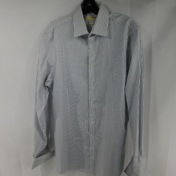 Michael Kors Other - Michael Kors Gray and White Pinstripe Button Down